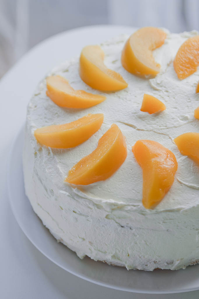 Happy birthday to me – Peach torte – Peach birthday&nbsp;cake