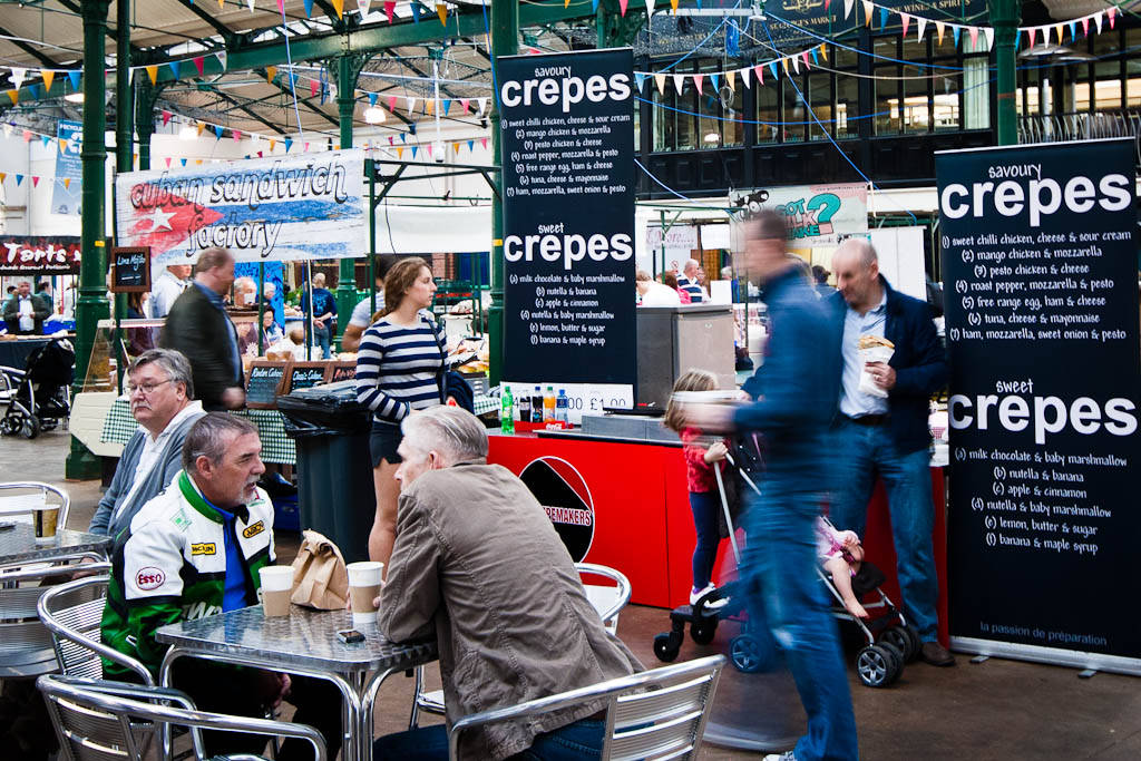 Food stalls in St. George's Market Belfast