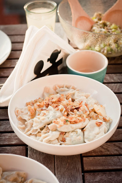 Pierogi with chicken, spinach and feta cheese&nbsp;filling