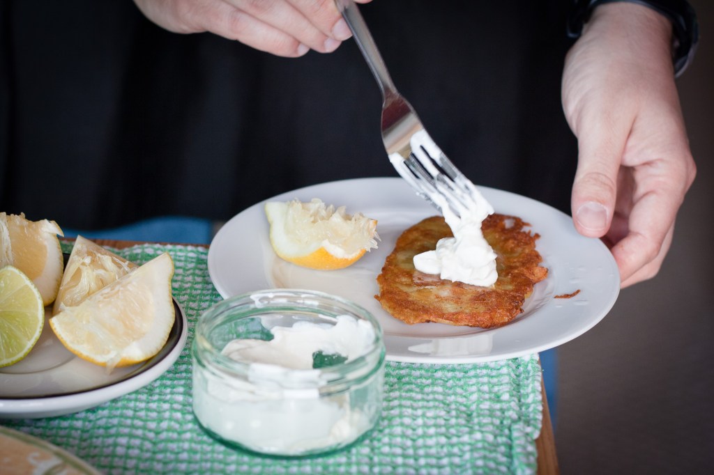 Polish potato pancakes - placki ziemniaczane