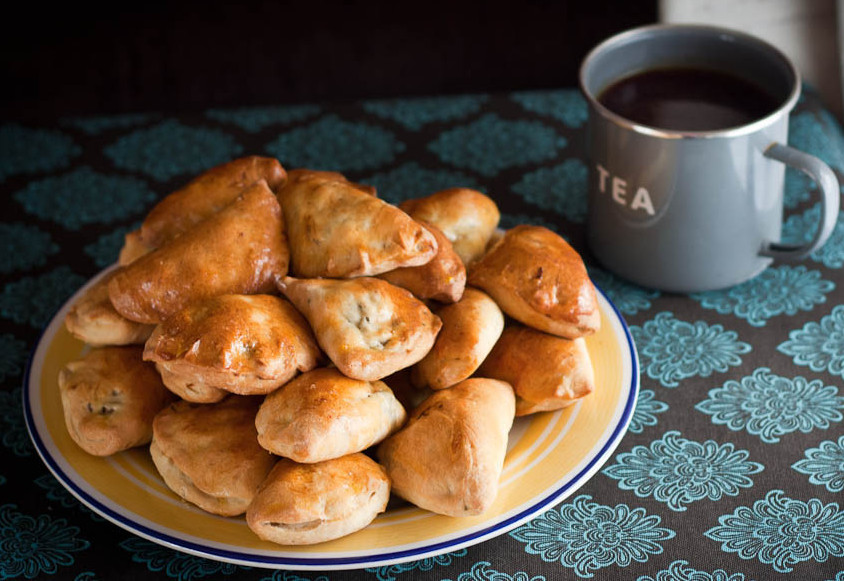 Polish empanadas stuffed with cabbage and&nbsp;mushrooms