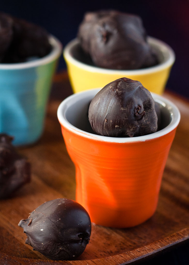 Chocolate prunes soaked in&nbsp;rum