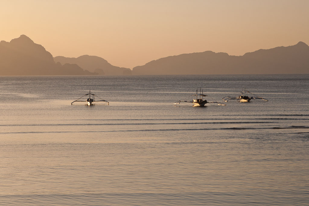 el nido sunset boats