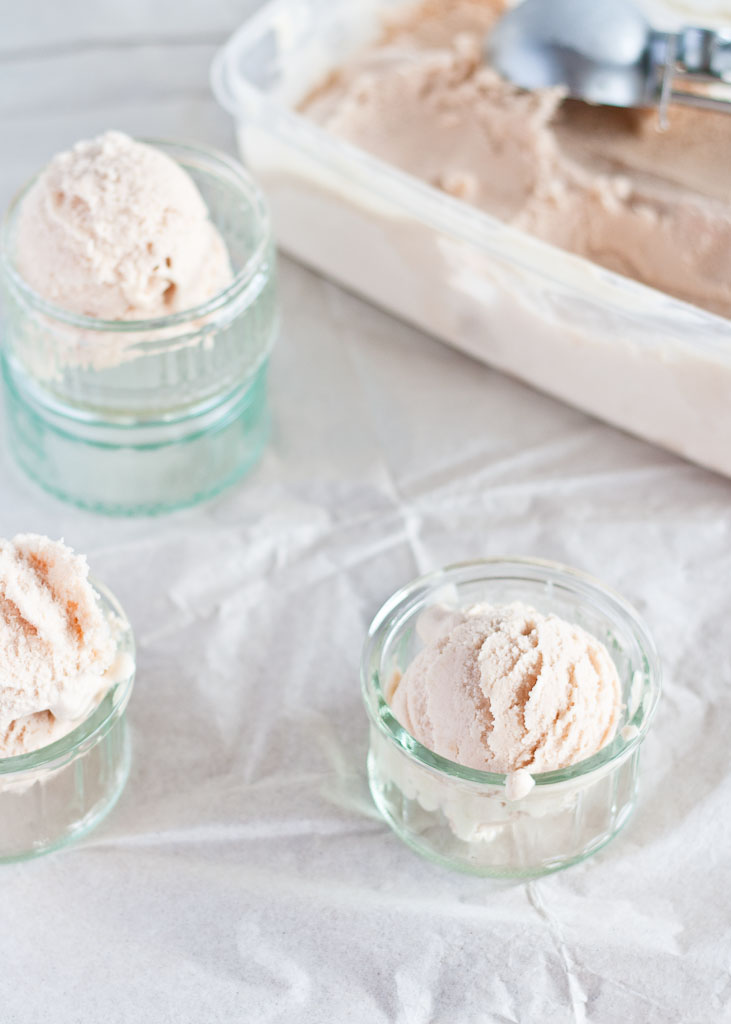 rhubarb and orange ice cream