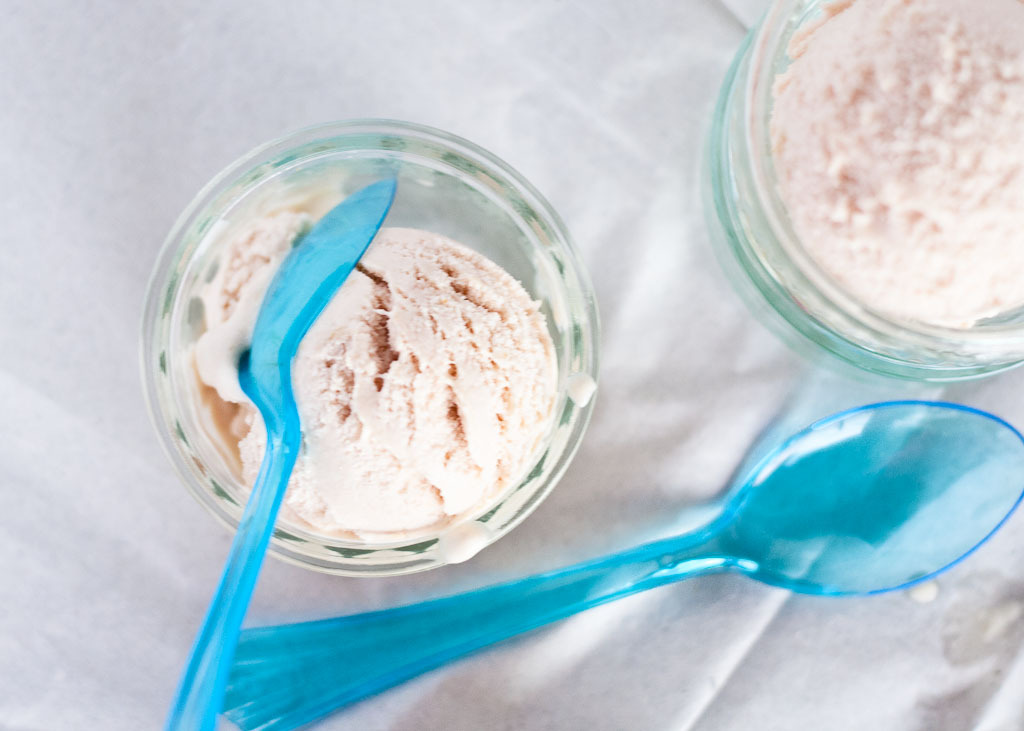 rhubarb and orange ice cream