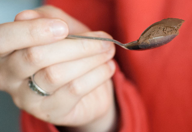 Gluten-free, egg-free, vegan chocolate chestnut pots