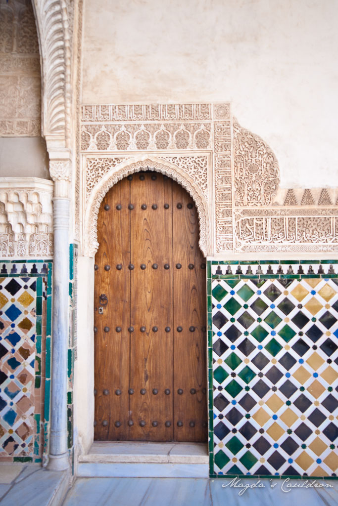 The Nasrid Palaces, Alhabra, Granada, Spain - the door