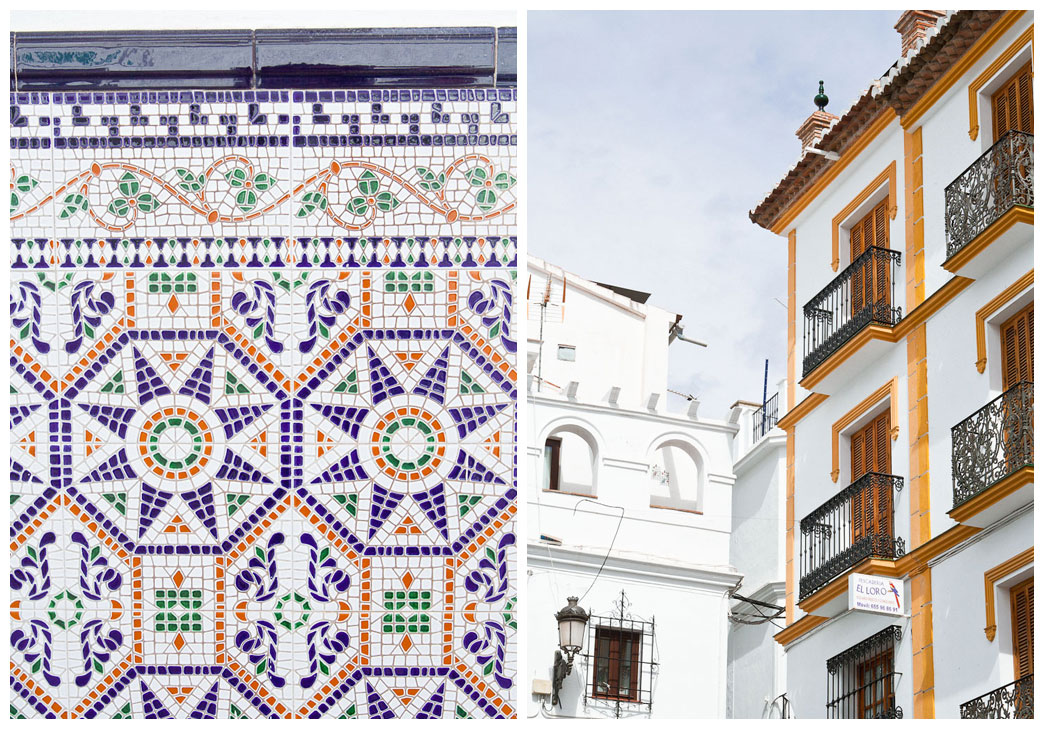 Spanish white village mosaique