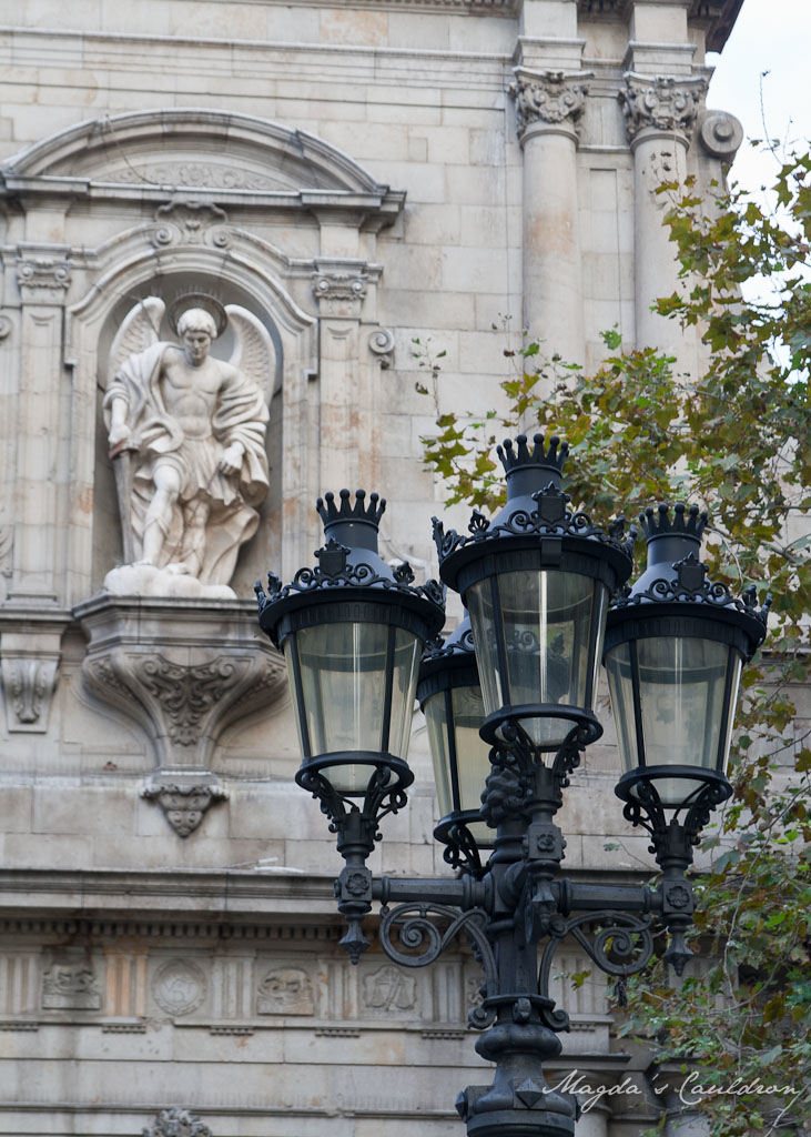 lamps and sculpture in Barcelona
