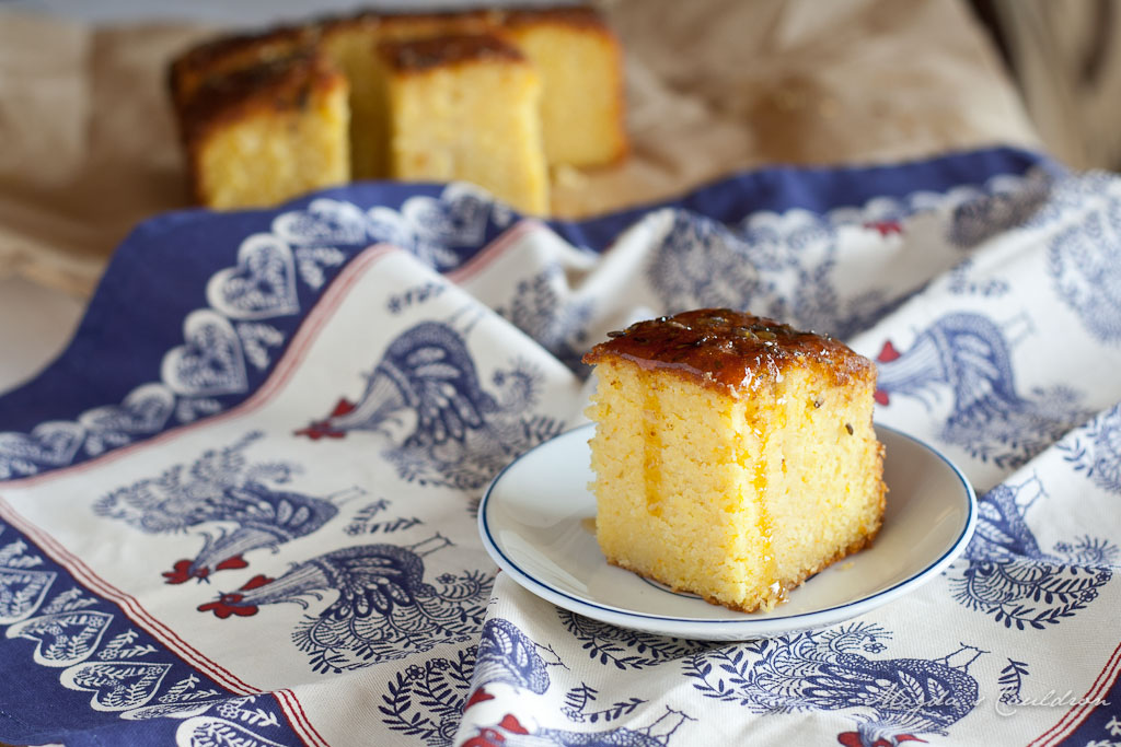 Orange lavender and almond syrup&nbsp;cake
