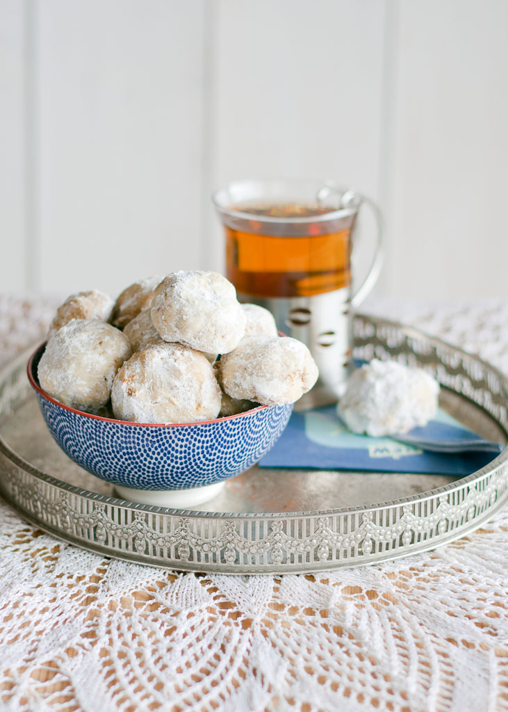 cardamom and rose water russian tea cookies