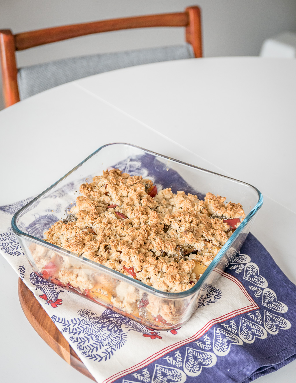 Plum, chia and almond&nbsp;crumble