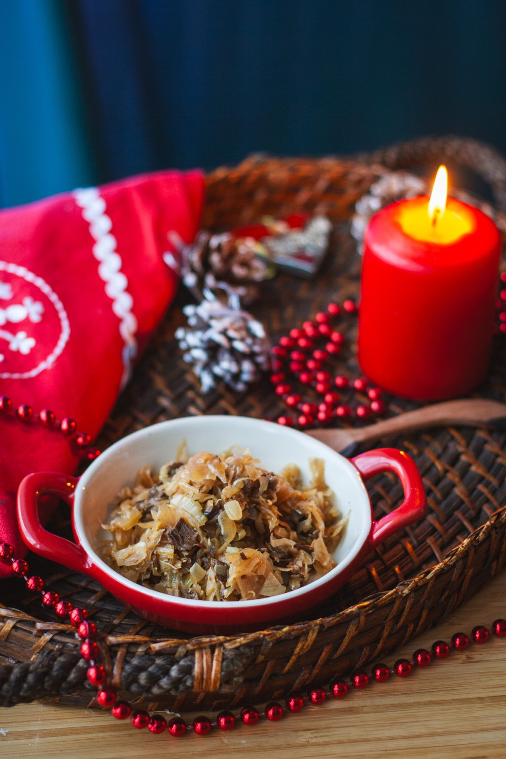 Sauerkraut with mushrooms for Polish Christmas&nbsp;Eve