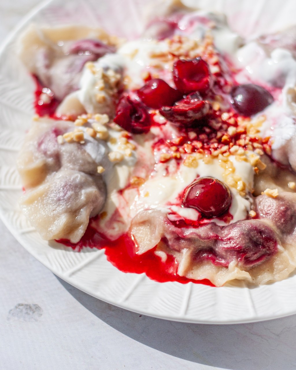 Sour cherry pierogi (pierogi z&nbsp;wiśniami)